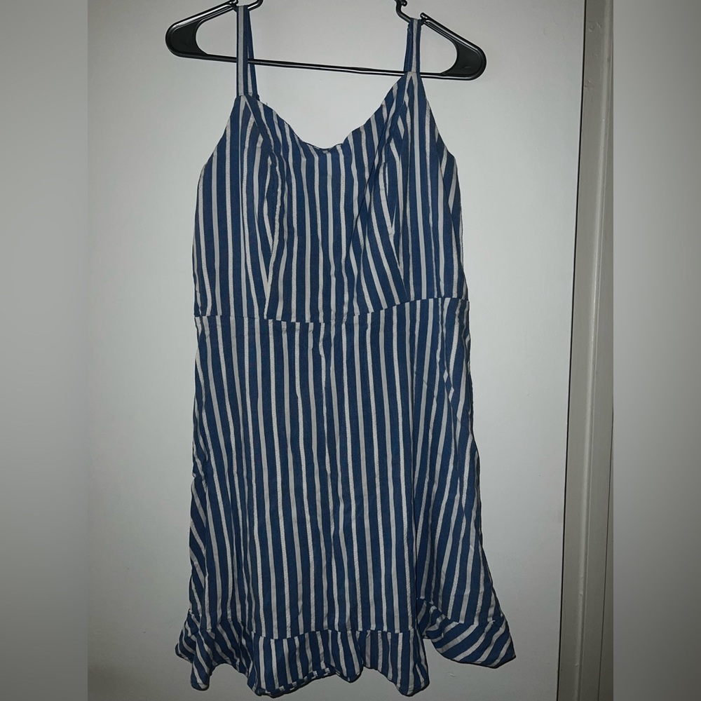 Old Navy Blue and White Striped Dress